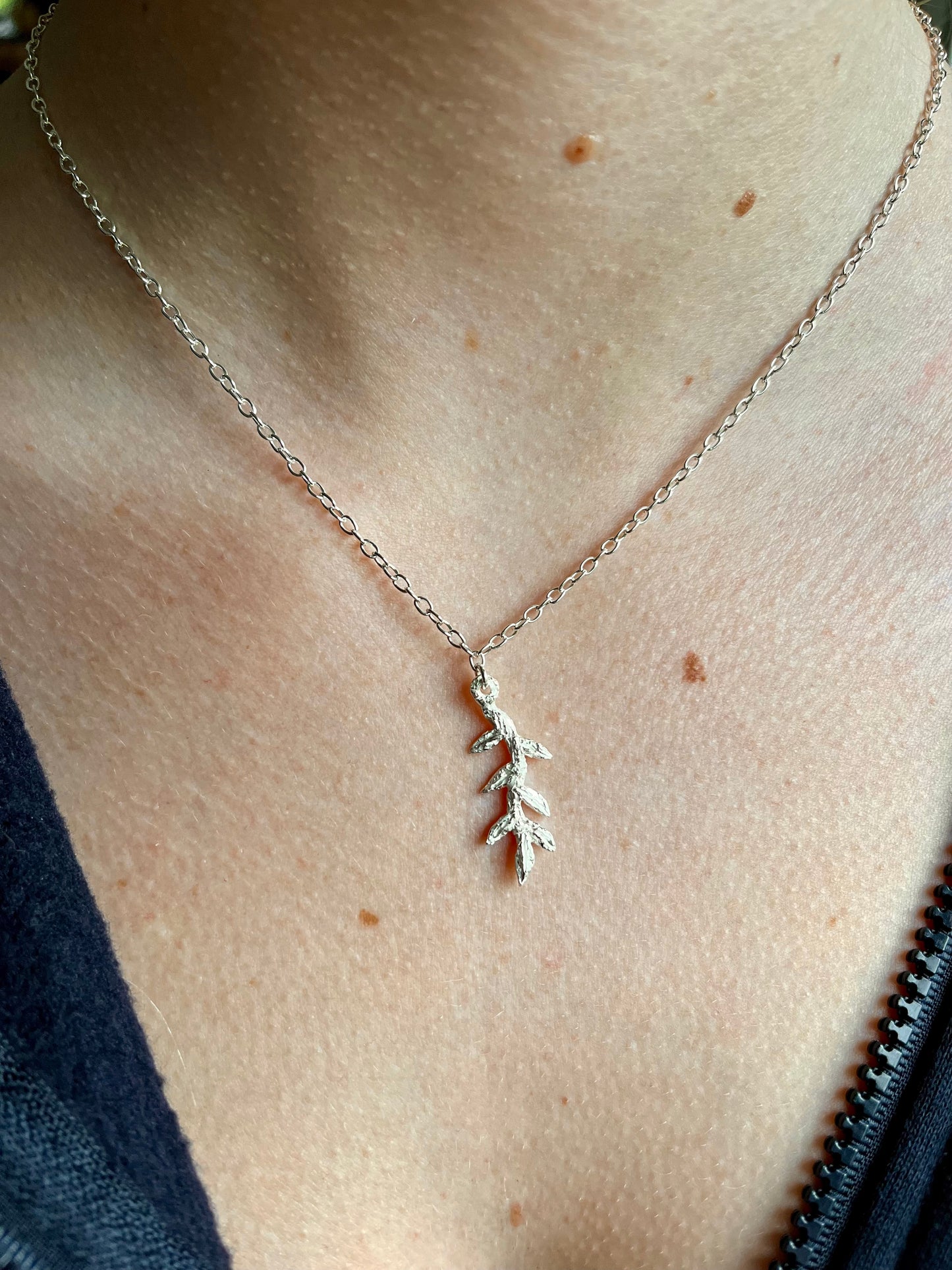 Silver Leaf Necklace