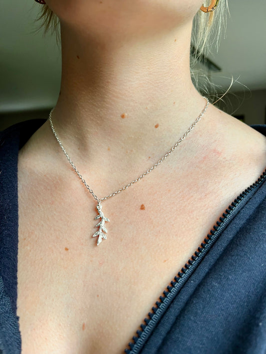 Silver Leaf Necklace